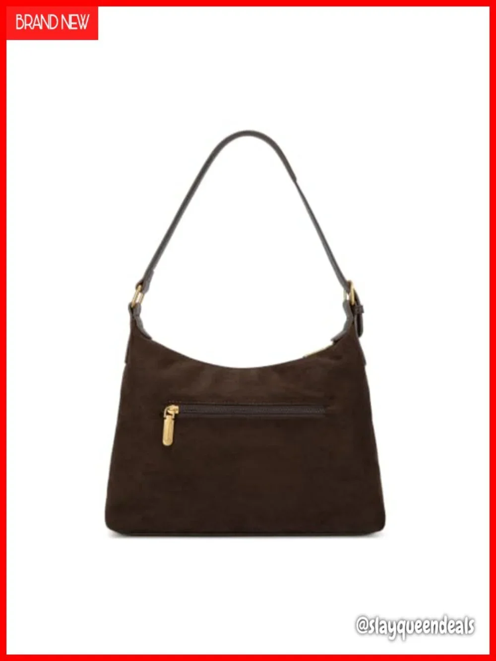 Faux Suede Slouchy Hobo Bag with Adjustable Crossbody Strap